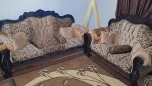 طقم كنب 7 مقاعد خشب زان كامل