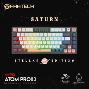 Fantech MK913 ATOM PRO83 RGB بلوتوث، لوحة مفاتيح الألعاب اللاسلكية زحل