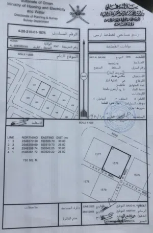 للبيع أرض سكنية مميزة في نزوى – حي السلام (السويحرية)