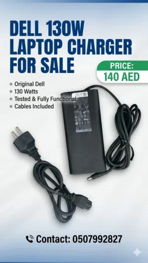 Title: Original Dell 130W Laptop Power Adapter Charger – Clean & Fully Tested Description: Selli