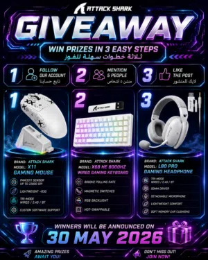 ATTACK SHARK GAMING ACCESSORIES GIIVEAWAY