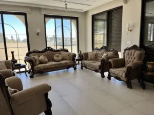 طقم كنب فخم خشب صولد 9 مقاعد اعلى المواصفات للبيع
