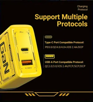 شاحن USB-C بقوة 120 واط - شاحن سريع GaN مع تقنية PD