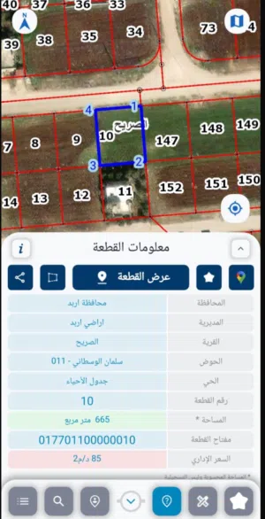 ارض سكنية قريبه جداً من شارع البترا تقع على شارع عشرين مترا منطقه فلل