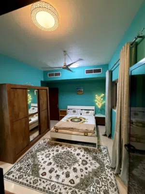 Fully furnished 2 BHK with 2 bathrooms and balcony with big kitchen