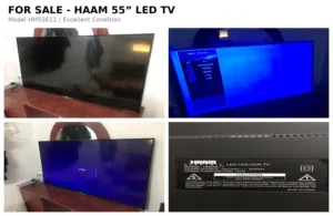 Haam 55 Inch LED TV - Working Perfectly With Remote and Tv Stands