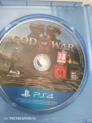 للبيع لعبة God of War الأصلية لجهاز PS4  نسخة نظيفة جداً وبحالة الوكالة.