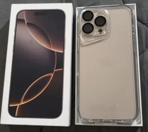 للبيع آيفون 16 برو ماكس 256GB - تيتانيوم صحراوي - ضمان جرير (شبه جديد)