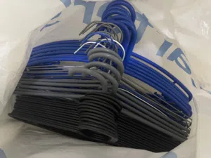 hangers different colors and fabrics