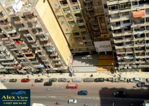 للبيع شقه في ميامي بحري المربع الذهبي بفيو مفتوح علي جمال عبد الناصر