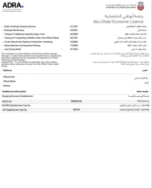 Looking for an Old Abu Dhabi Business License?
