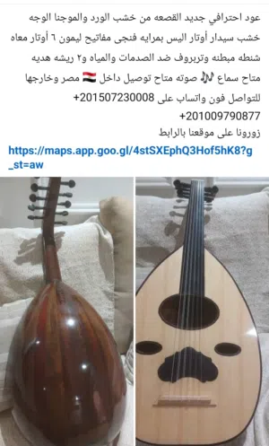 عود احترافي جديد القصعه من خشب الورد والموجنا
