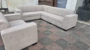 كورنر حرف L مع كنبة مزدوجة 9 مقاعد