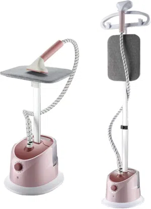 2000W Vertical Garment Steamer – Fast Heat-Up Clothes Steamer with Adjustable Pole & Hanger  Wrinkl