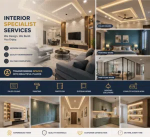 Interior Work Specialist  Painting, False Ceiling & Maintenance