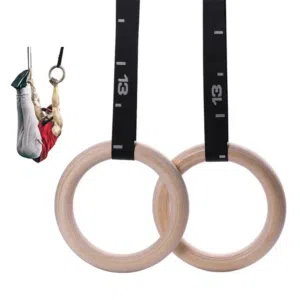 حلقات الجمباز الخشبية Gymnastic Rings – تصميم احترافي لتدريب الجسم بالكامل