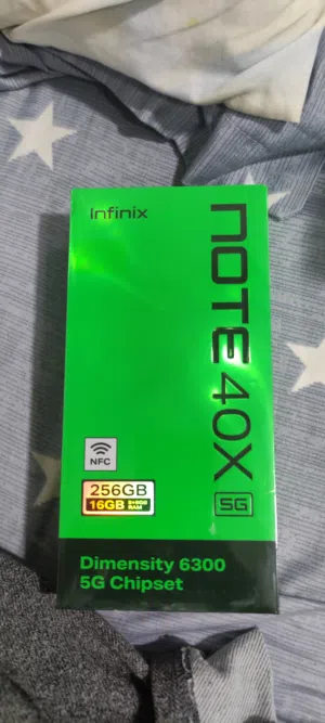 للبيع هاتف انفنكس نوت 40x 5g 256 جيجا 8+8 رام لون اخضر استعمال يوم واحد الاغراض لم تستخدم