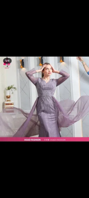 فستان سهر لون نهدي m/L
