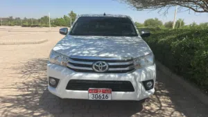 TOYOTA HILUX MODEL 2025 COLOR WHITE INTERIOR COLOR RED AND THIS CARS IS GCC FOR SALE AND ONE COBINE