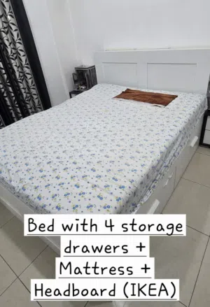 Bed with Mattress & Headboard