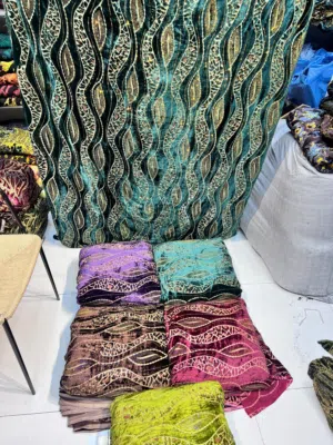 Velvet chiffon new design