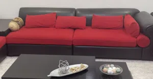 8 Seater Sofa With 2 Corner Tables, 1 Center Table And Rug, SAR 1100