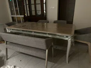 dining table with six seats