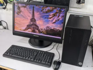 HP Core i7 7th Gen(8 CPUs) Computer 22 FHD Monitor Built-in Camera, Speaker Teams, Zoom