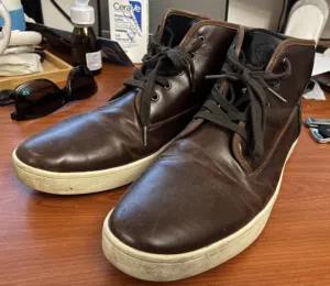 Dune London “Spacejam” Brown High Top Trainers – UK 10