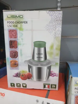 هذه فرامة طعام من ماركة ليسيمو (Lisimo)، موديل LSC106. النوع: فرامة طعام كهربائية مع وعاء من الفولا