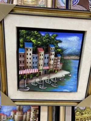 ديكورات داخلية فنون اشغال يدوية لوحات رسم يدوية رسم زيتي لوحات ريزن لوحات 3D إطار دبل