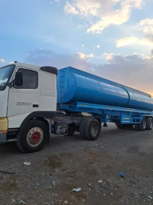 تنكر 10000 جالون موديل 2014 مع راس تريله فولفو موديل 1998 سبرنج وكاله