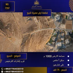Residential Land for Sale in Salt Al Saro