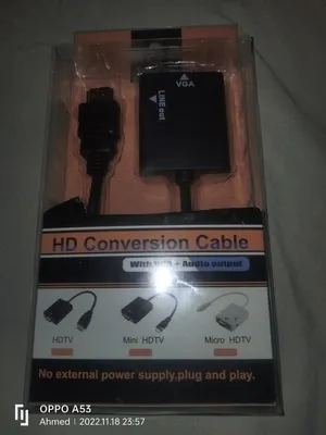 HDmi To VGA  HD Conversion Cable 
 Avec Cable Audio
