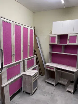 غرفة نوم بتختين مفرد وكومدينة ومكتبة وخزانة سعر حرق