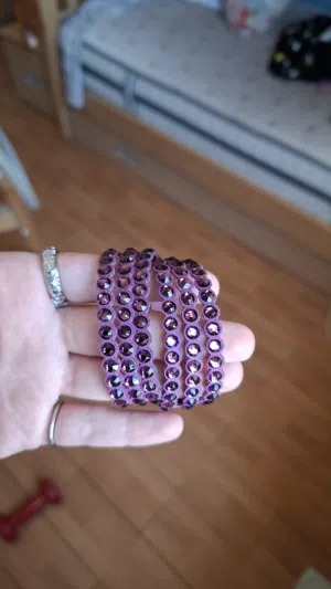 Real Swarovski bracelet, power collection 5511699 bracelet slake in purple.