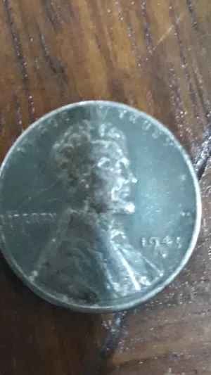 عملة معدنية واحد سنت امريكي نادر من عام 1943