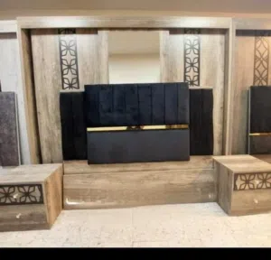 غرفة نوم فقط خشب لامنيت تشطيب وتحريف ماكنه موديل تركي مميز واللون حسب الطلب