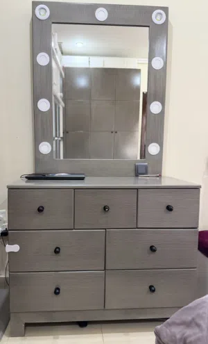 Bedset for sale bed (160x200) 4 door spacious wardrobe with a side table