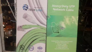 كابل شبكات TECH LINE CAT6 عالي الكفاءة (305 متر) TECH LINE CAT6 High-Efficiency Network Cable (305M)