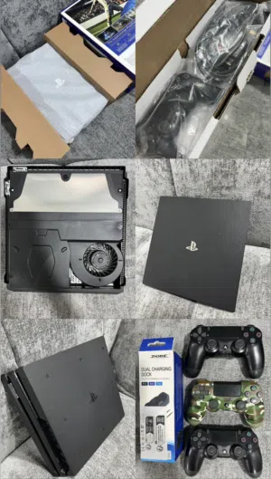 بلايستيشن 4 pro شبه جديد نسخه الشرق الاوسط استعمال بسيط جدا جدا شوف الوصف