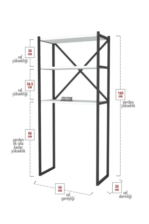 أدرج فوق الغسالات Metal washer/bathroom organizer