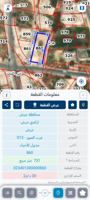 قطعة أرض للبيع 731 متر ظهر السرو