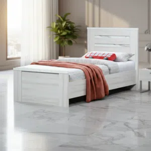 سرير مفرد مودرن BDM 8090 رمادي مغبر وميلانو (90*190)
