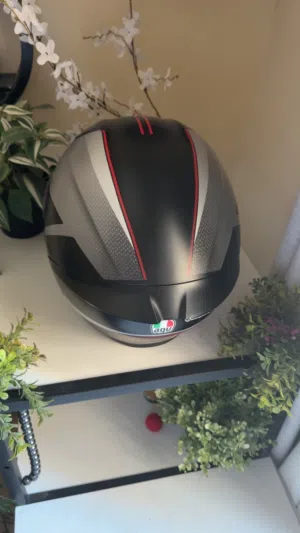 K1 agv matte black grey/red Size Large
