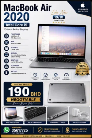 Apple MacBook Air 2020  Intel i5  125GB Storage  Excellent Condition  Hidd