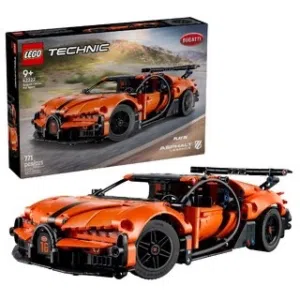 LEGO Technic Bugatti Chiron Pur Sport Hypercar Toy - Race Car Model Kit with W16 Engine