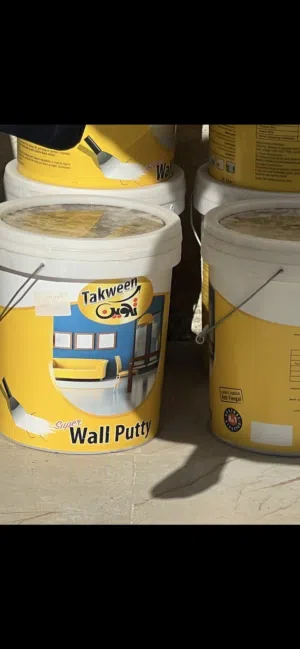 سلام عليكم معجون داخلي درجه اولى عراقي المنشأ زاد عندي 12 سطل