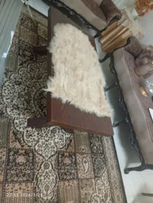 طاولة وسط الخشب زان مع 4 كراسي