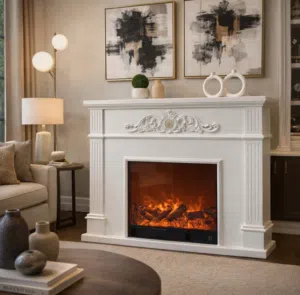 Electric Fireplace Heather مدفأة ديكور